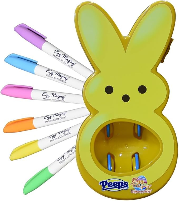 The Eggmazing Egg Decorator - Peeps Bunny - Arts and Craft Set Includes 6 Colorful Quick Drying, ... | Amazon (US)