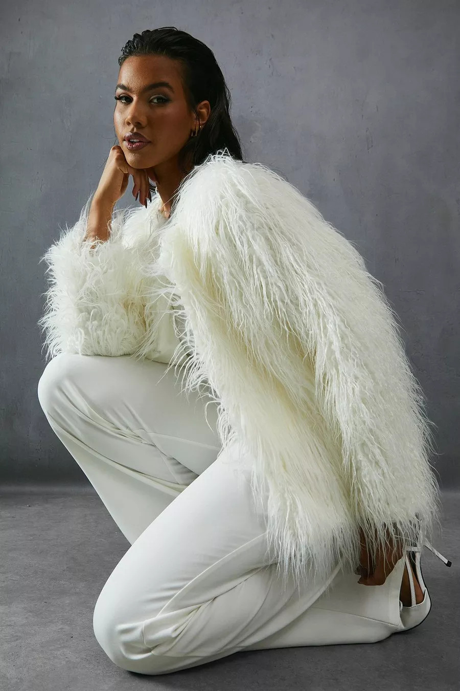 Shaggy Faux Fur Coat | Boohoo.com (UK & IE)