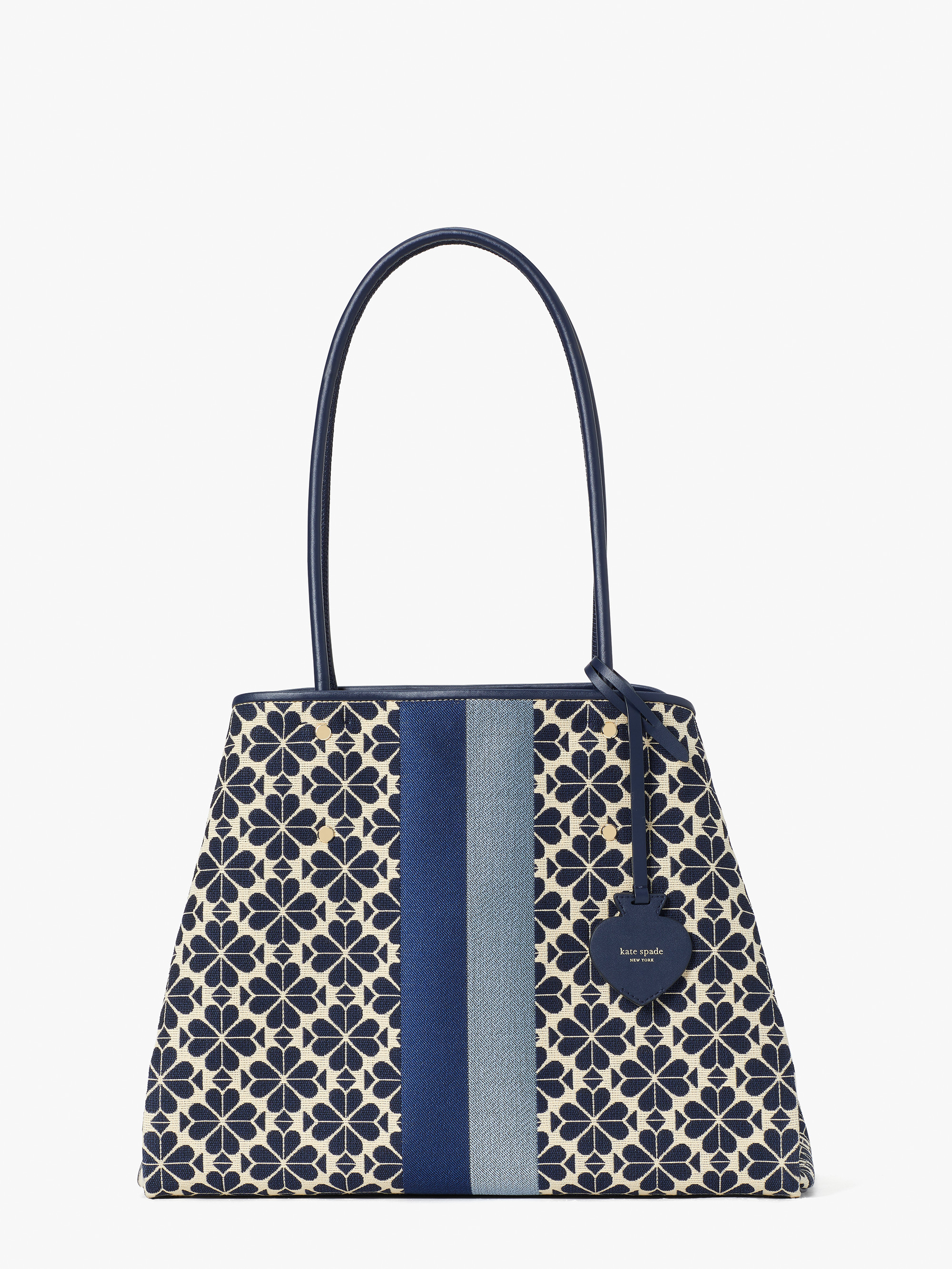 spade flower jacquard stripe everything large tote | Kate Spade (US)