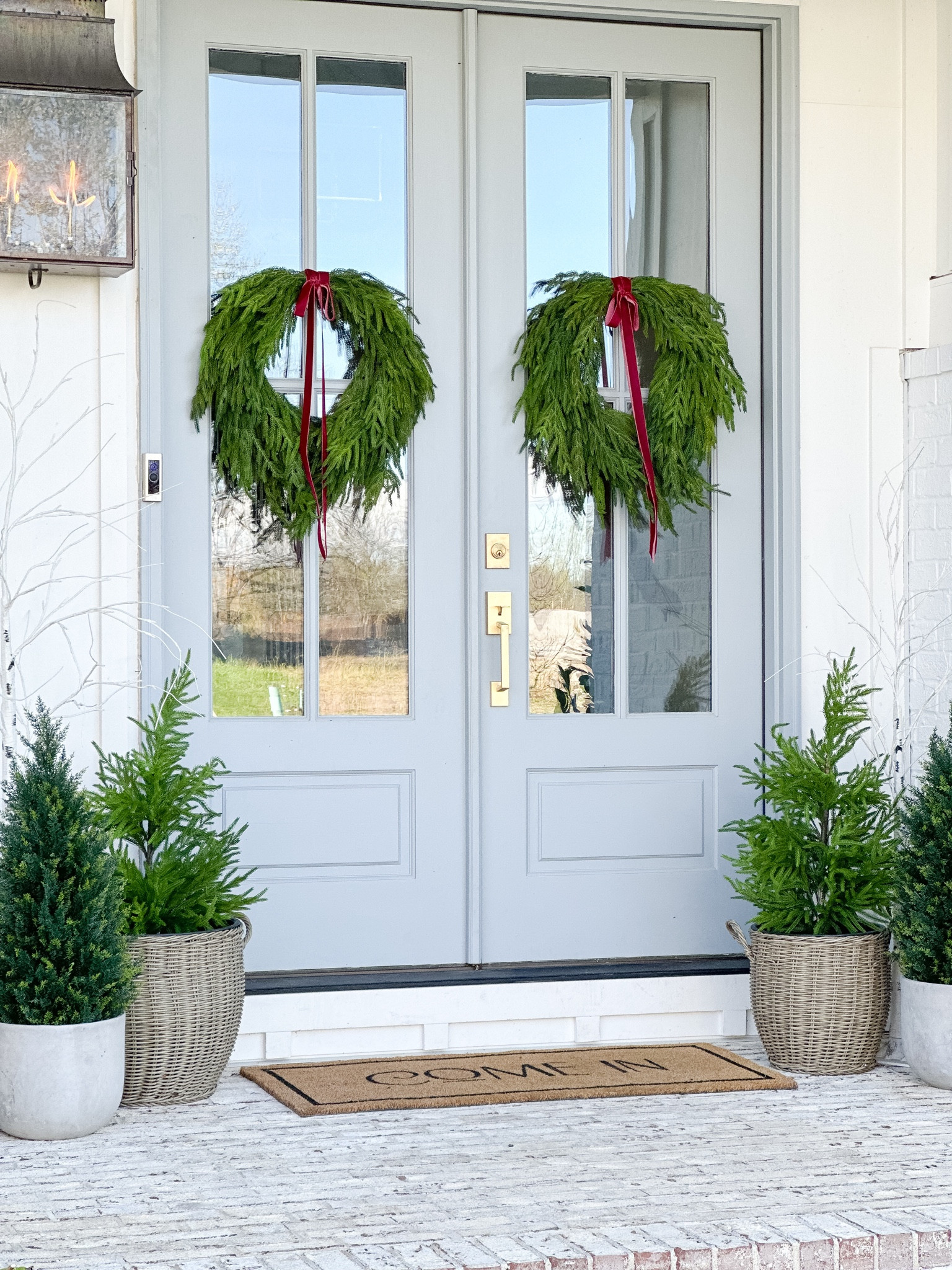 I am working on my Christmas porch today and I am sharing what I used. I still need to switch out my mat. I have the linked the one I have chosen for this holiday season.

#christmas #christmasporch #wreaths #christmaswreaths #trees #northfolkpinetrees #christmastrees



#LTKHoliday #LTKHome #LTKSeasonal