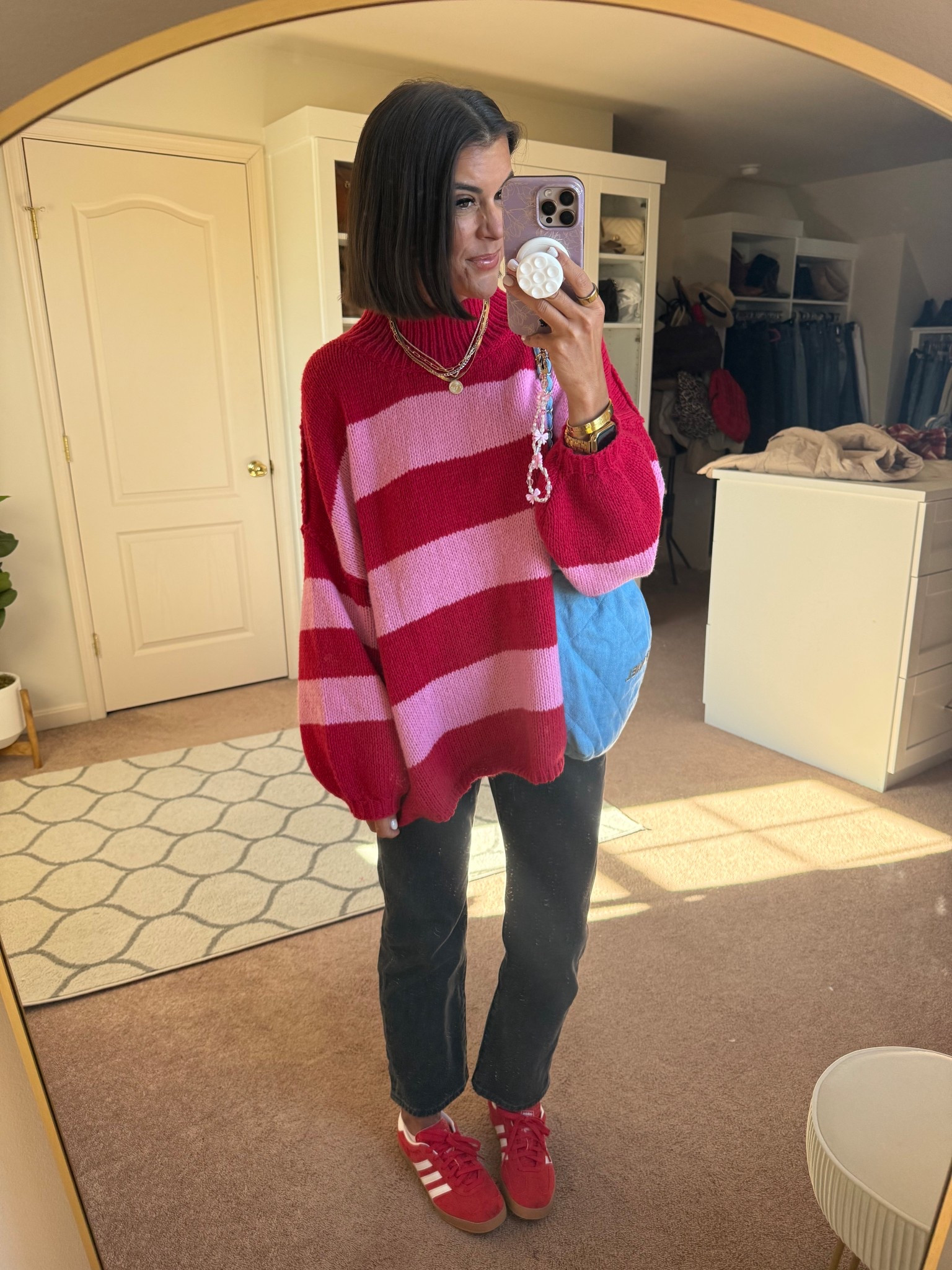 Today’s fit- size small in sweater
Size 27 short length in jeans 
Sneaker tts

#LTKFindsUnder100 #LTKstorytime #LTKSeasonal