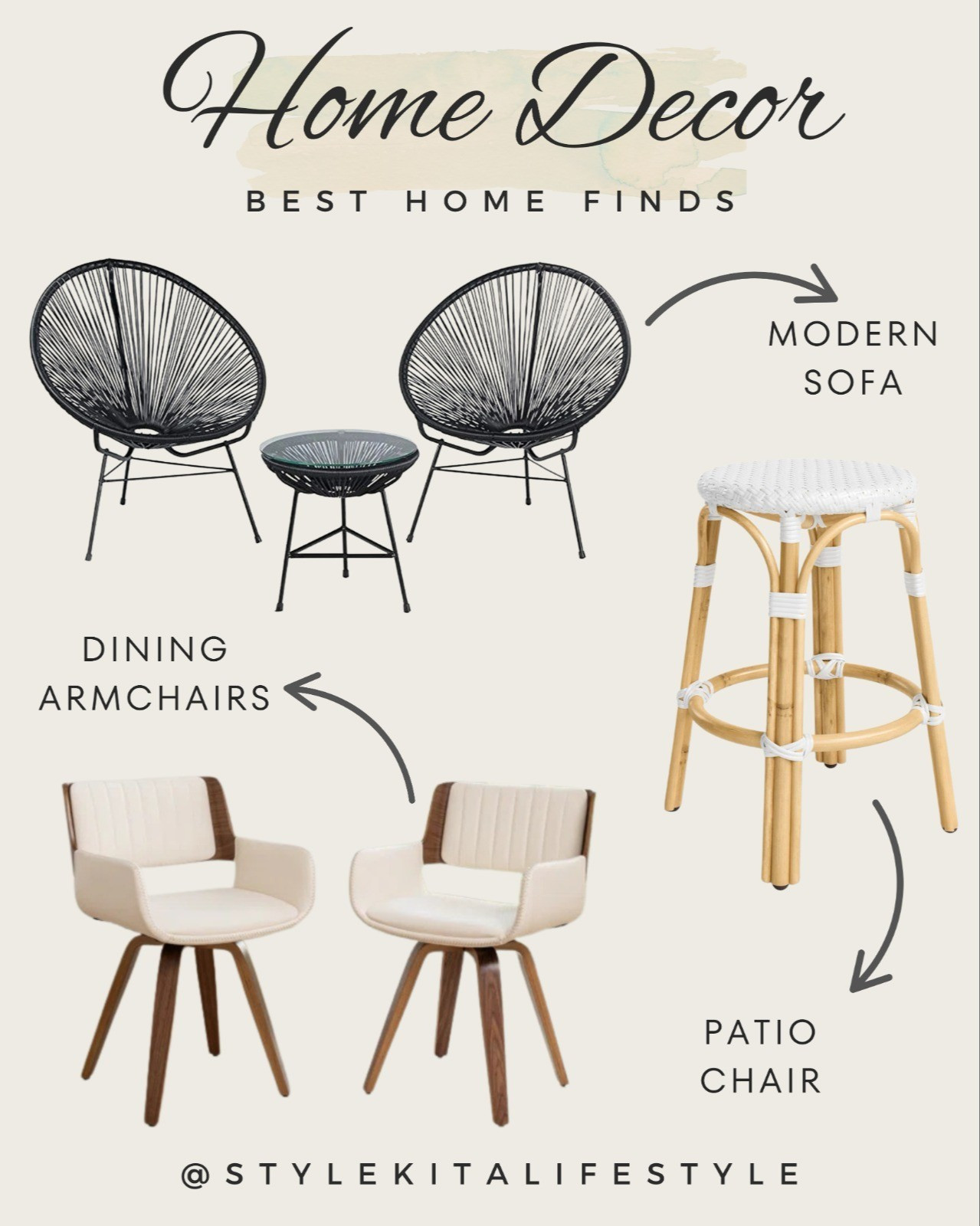 Best Home Finds Modern Sofa l Dining Armchair l Patio Chair 

#LTKSeasonal #LTKHome #LTKActive