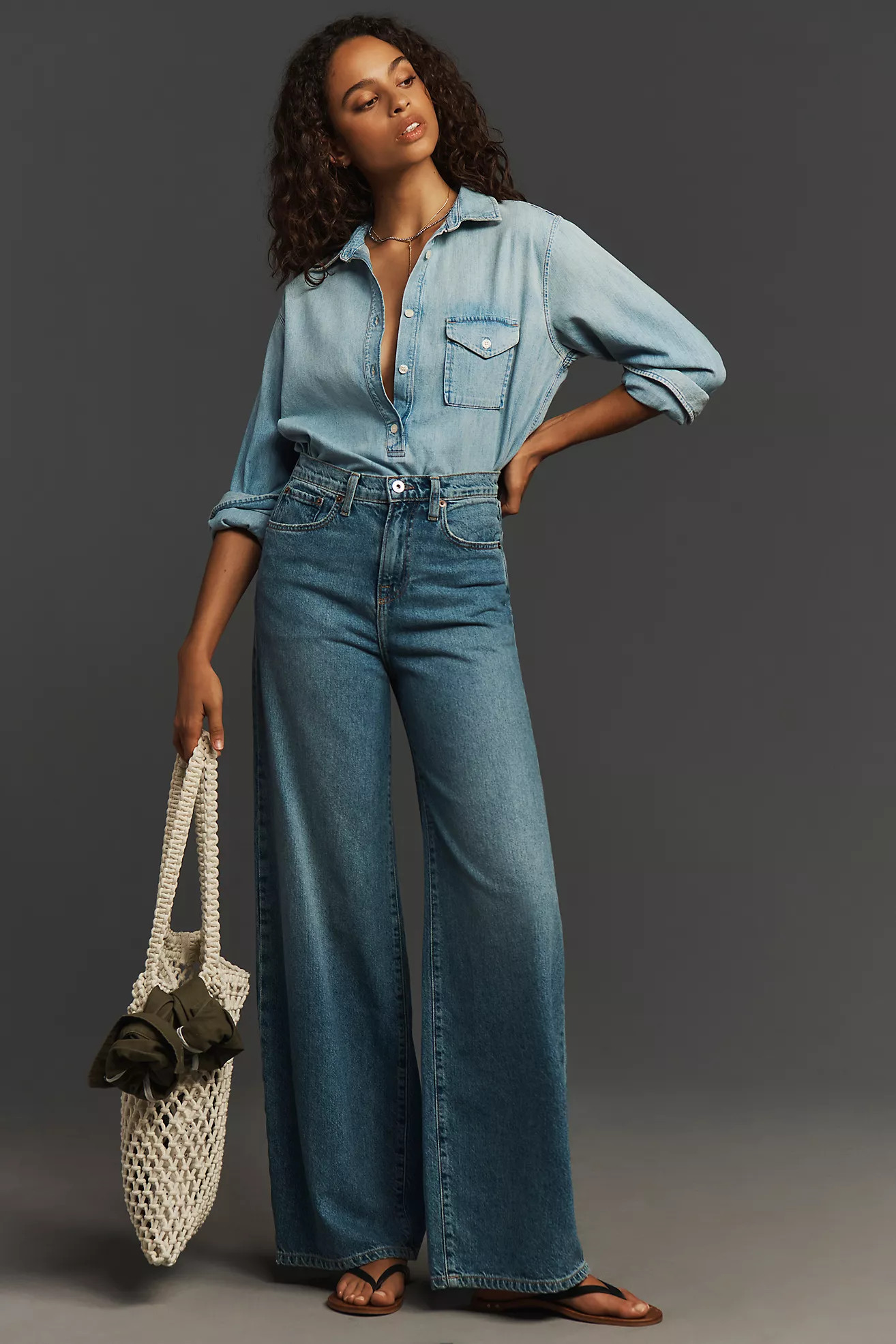 NSF Delta High-Rise Wide-Leg Jeans | Anthropologie (US)