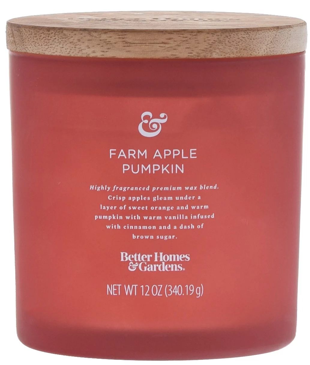 Better Homes & Gardens Farm Apple Pumpkin 12oz Scented 2-wick Candle - Walmart.com | Walmart (US)