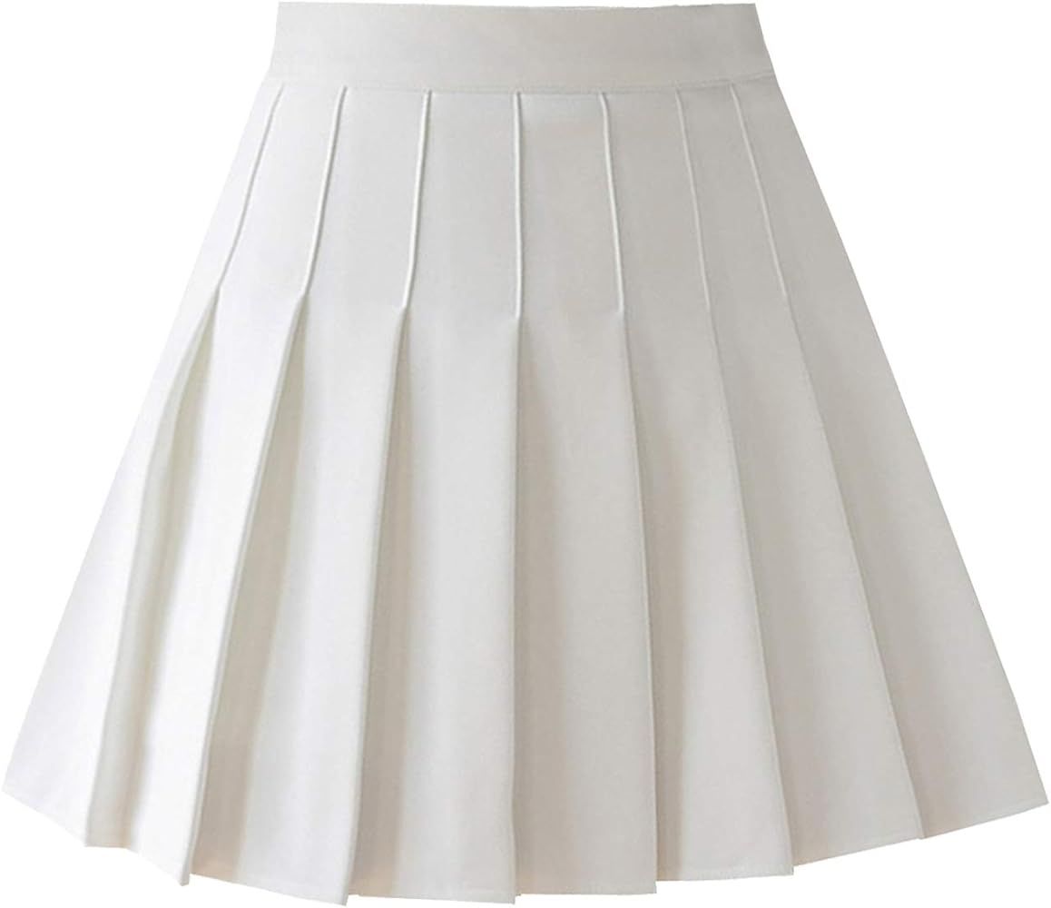 TONCHENGSD Women's High Waist Pleated Mini Skirt Skater Tennis Skirt | Amazon (US)