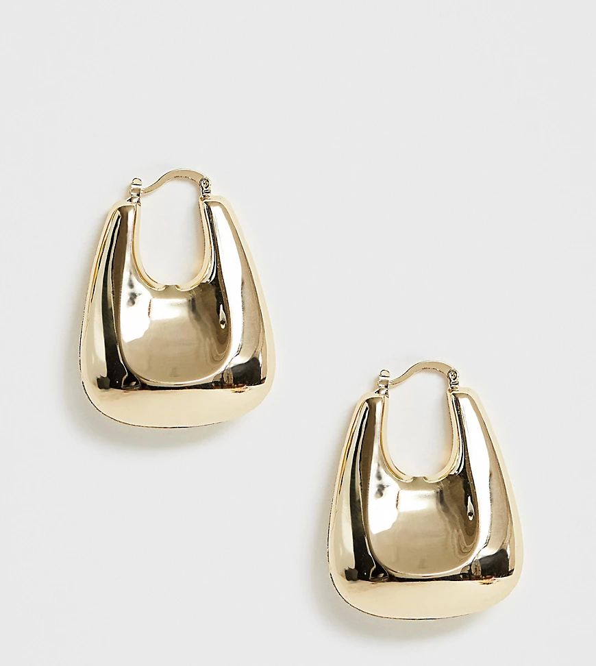 Image Gang gold filled door knocker hoop earrings | ASOS (Global)