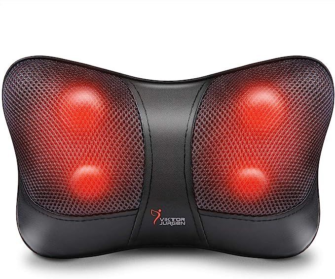 Neck and Back Massager Pillow, Shiatsu Kneading Massage with Heat for Shoulders, Lower Back, Wais... | Amazon (US)