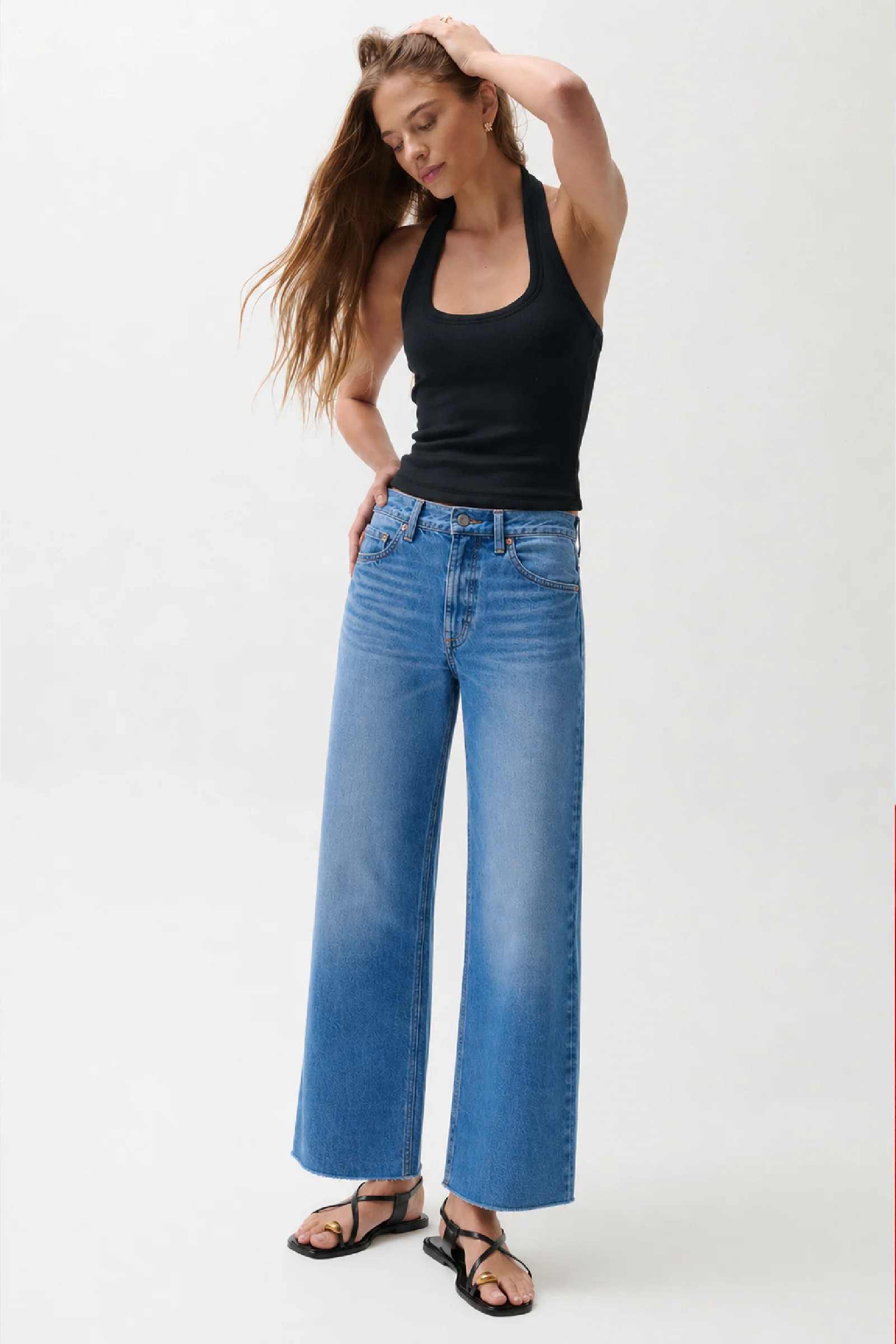 Lana Crop High Rise Ultra Wide Leg - Wild Heart | Pistola Denim