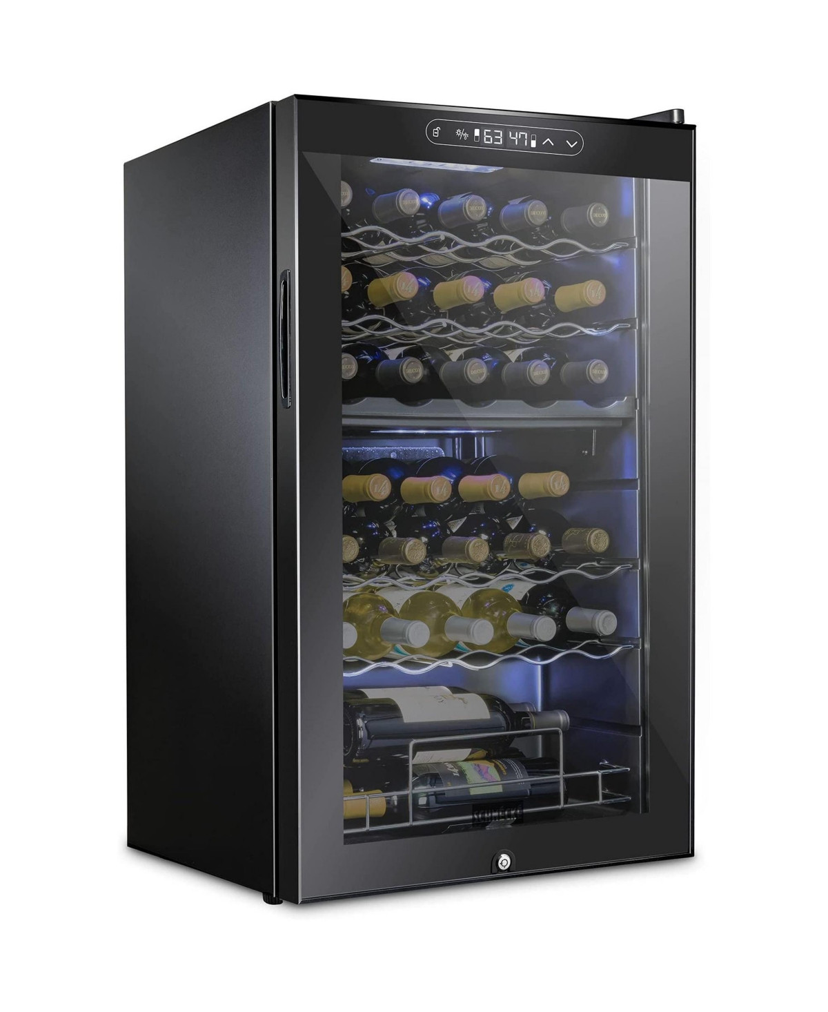 Schmecke Wine Fridge, 33 Bottle Wine Cooler, freestanding - Black | Macy's