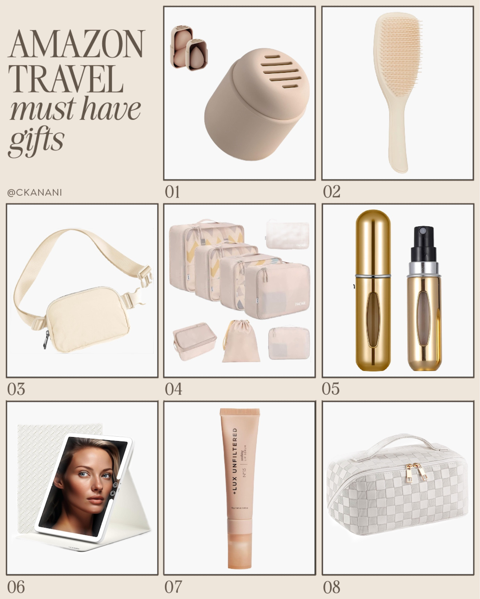 Amazon travel gift ideas
Gift guide for her
Amazon travel essentials
Amazon must haves
Amazon black friday 2023
Amazon finds
Amazon travel accessories
Makeup sponge holder
Belt bag
Packing cubes
Travel perfume bottle
Portable Mini Refillable Perfume Atomizer
Lighted Makeup Mirror with Lights
Lux Unfiltered Lip Serum
Travel Cosmetic Bag



#LTKGiftGuide #LTKCyberWeek #LTKtravel