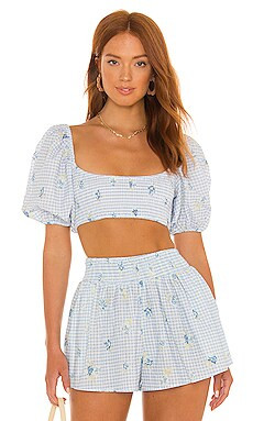 MAJORELLE Key West Top in Polly Gingham from Revolve.com | Revolve Clothing (Global)