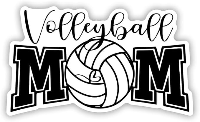 Volleyball Mom - 3" Vinyl Sticker - for Car Laptop Water Bottle Phone - Waterproof Decal | Amazon (US)