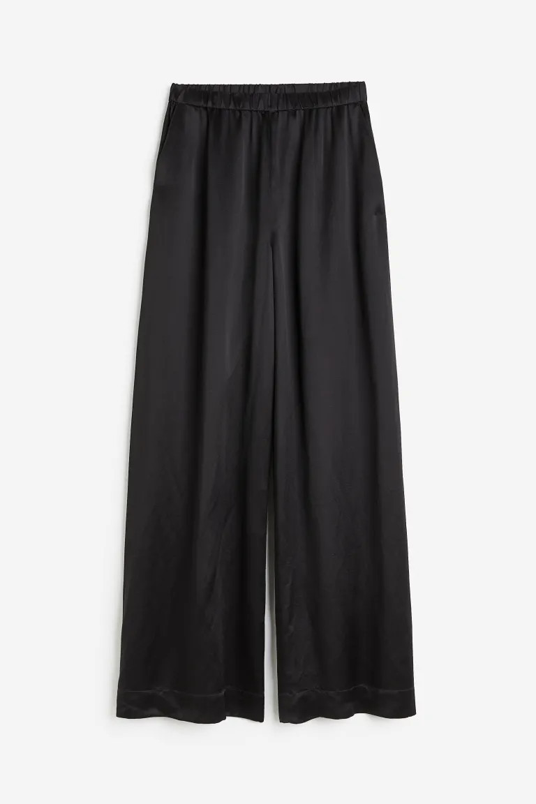 Pantalon en satin de soie mélangée | H&M (FR, IT, ES, PT, BE)
