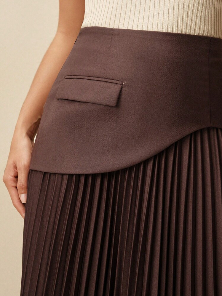 Anewsta Elegant Women Pleated Design Versatile Skirt | SHEIN