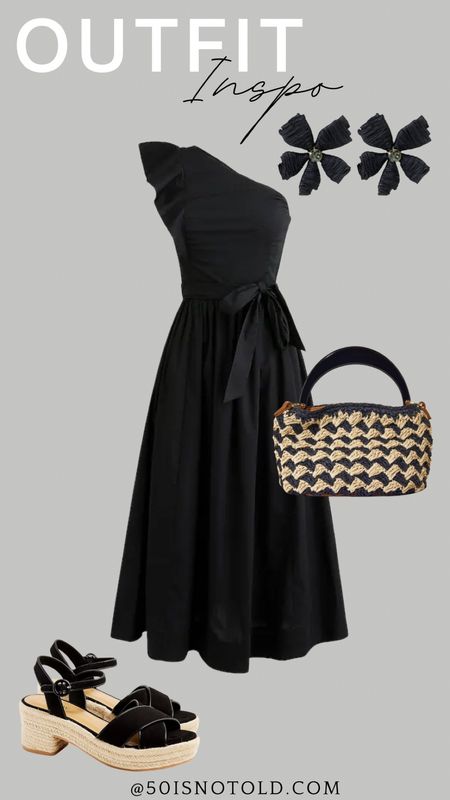 Little black dress for summer | one shoulder dress | summer earrings | summer handbag | classic black dress 

#LTKShoeCrush #LTKWedding #LTKStyleTip