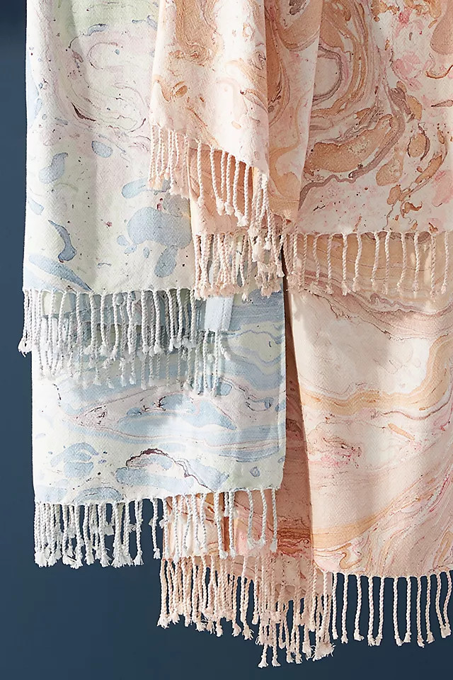 Marbled Zooey Throw Blanket | Anthropologie (US)