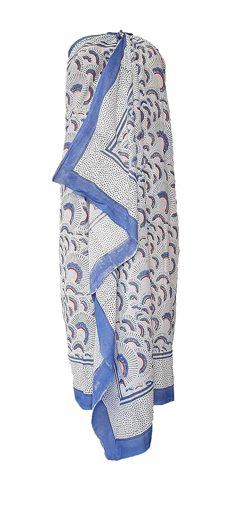 SATNAM Handicraft Women's Cotton Floral Printed Sarong for Womens Summer Beachwear Printed Pareo ... | Amazon (US)