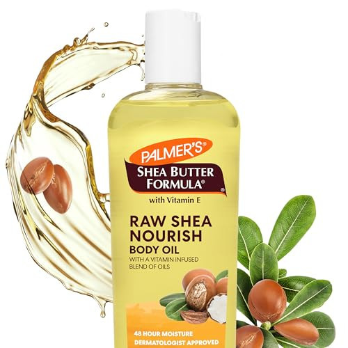 Palmer's Shea Formula Raw Shea Body Oil with Vitamin E, Deep Body Moisturizer to Soothe & Nourish Dry, Sensitive & Eczema-Prone Skin, 8.5 oz | Amazon (US)