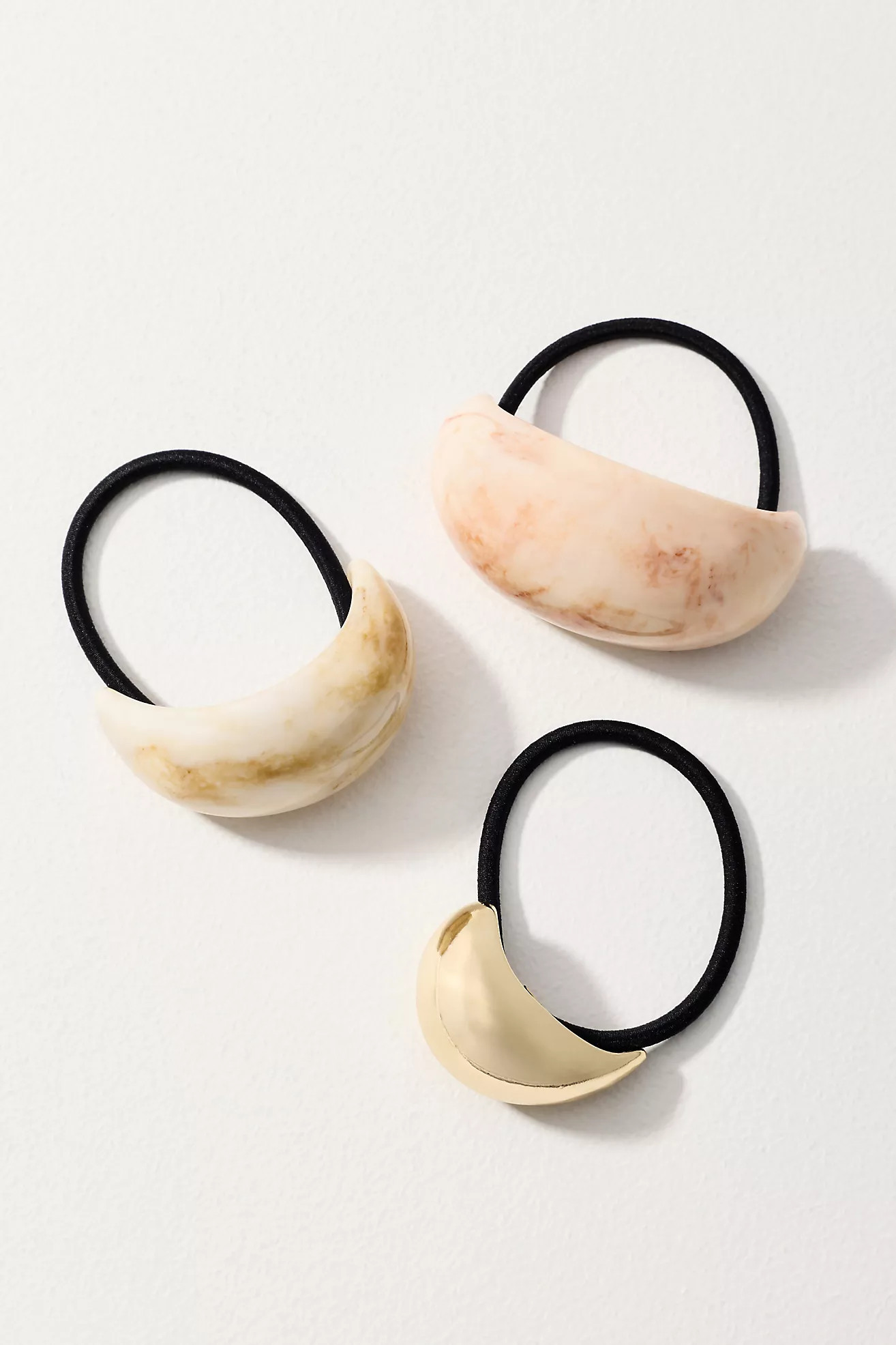 Resin Pony Cuff Hair Ties, Set of 3 | Anthropologie (US)
