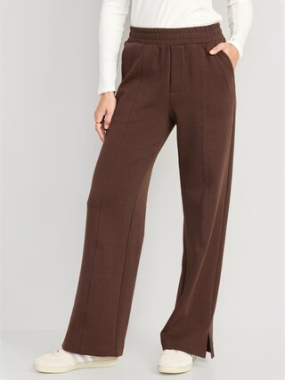 High-Waisted Dynamic Fleece Wide-Leg Trouser Pants for Women | Old Navy (CA)