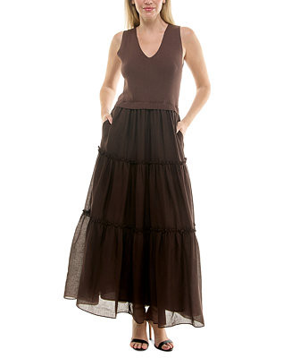 Taylor Women's Sleeveless Tiered Maxi Dress - Macy's | Macy's