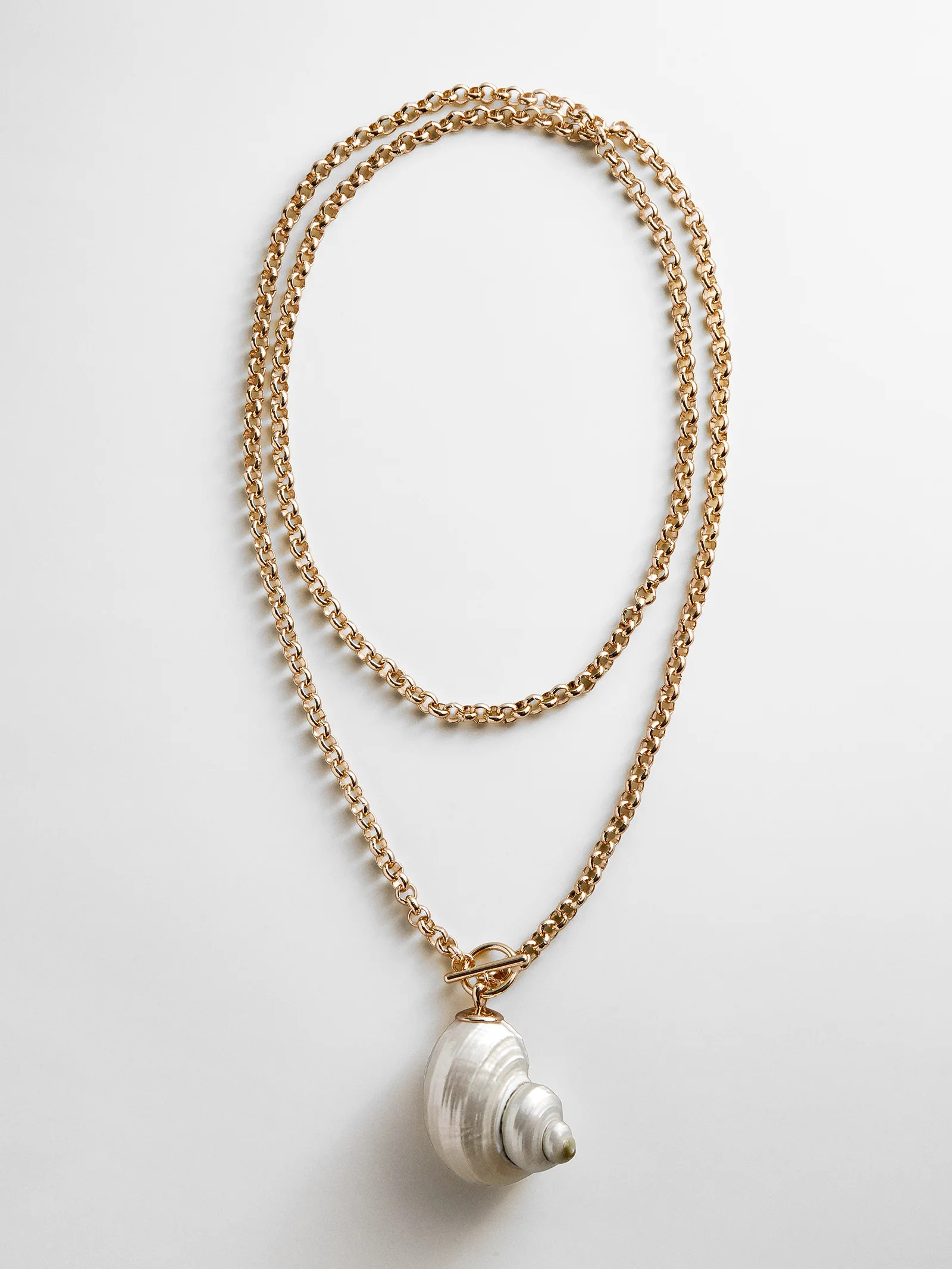 Ophelia Shell Wrap Necklace - Gold/Pearl | BaubleBar