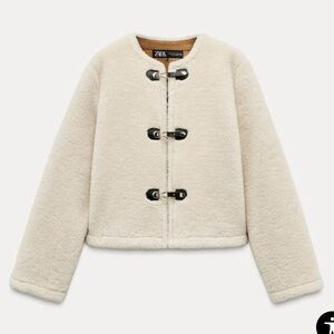 Zara Double Faced Cream Toggle Jacket | Poshmark
