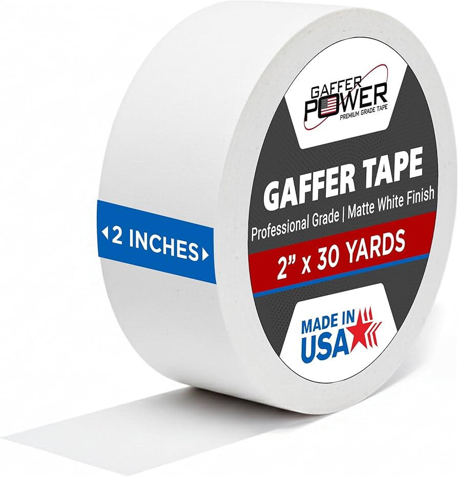 Gaffer Power Real Professional Premium Grade Gaffer Tape Made in The USA - White 2 Inch X 30 Yard... | Amazon (US)
