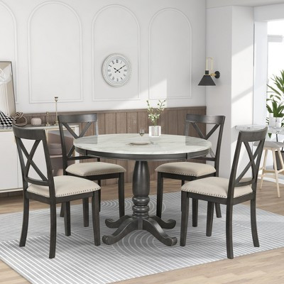 Whisen 5-Piece Dining Set with 4 Chairs - Gray | Target