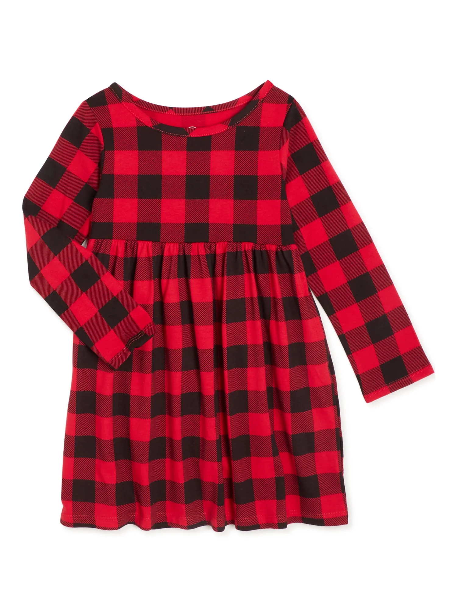 Wonder Nation Baby & Toddler Girls Knit Dress, Sizes 12M-5T | Walmart (US)