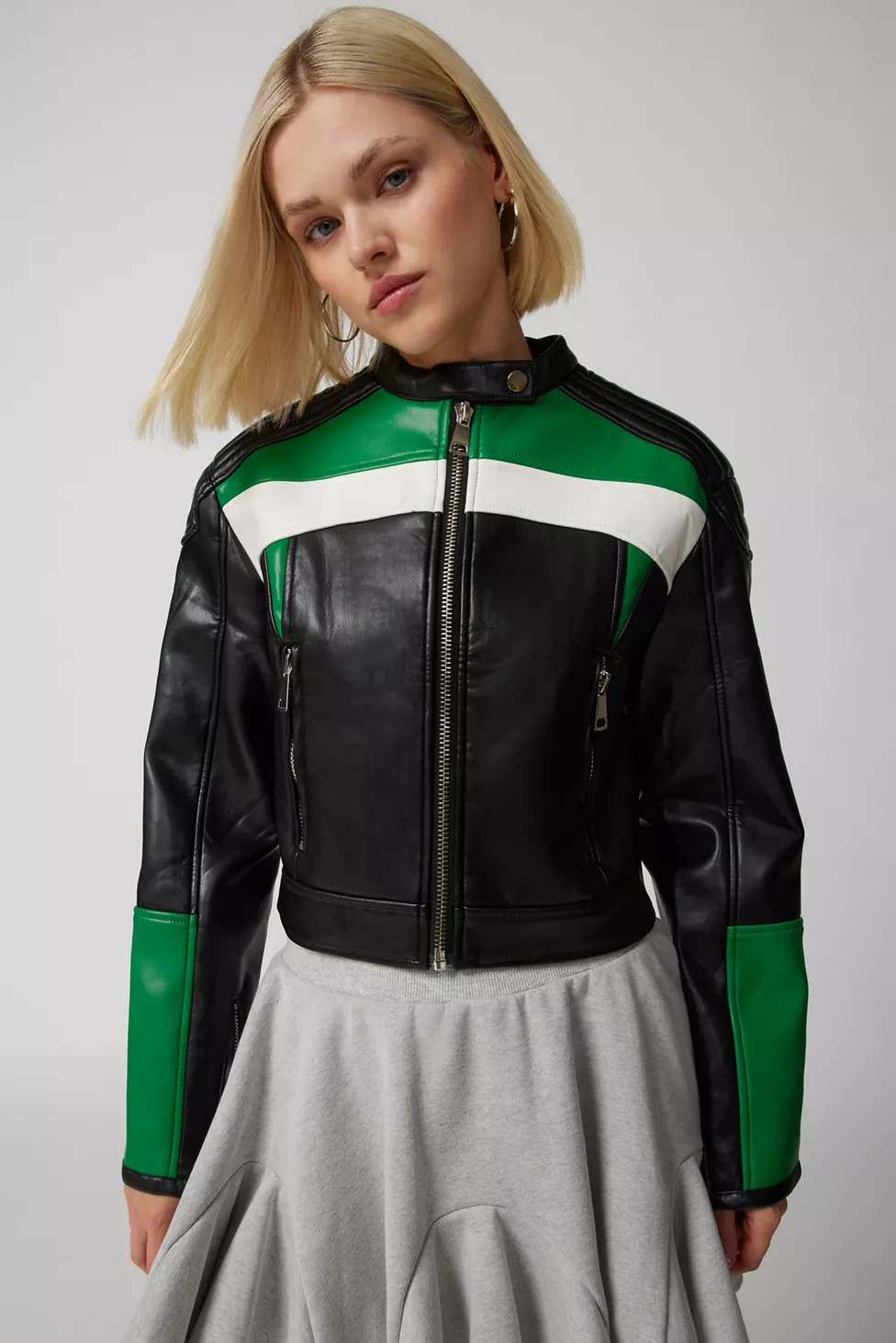 Lioness Nueve Faux Leather Biker Jacket | Urban Outfitters (US and RoW)