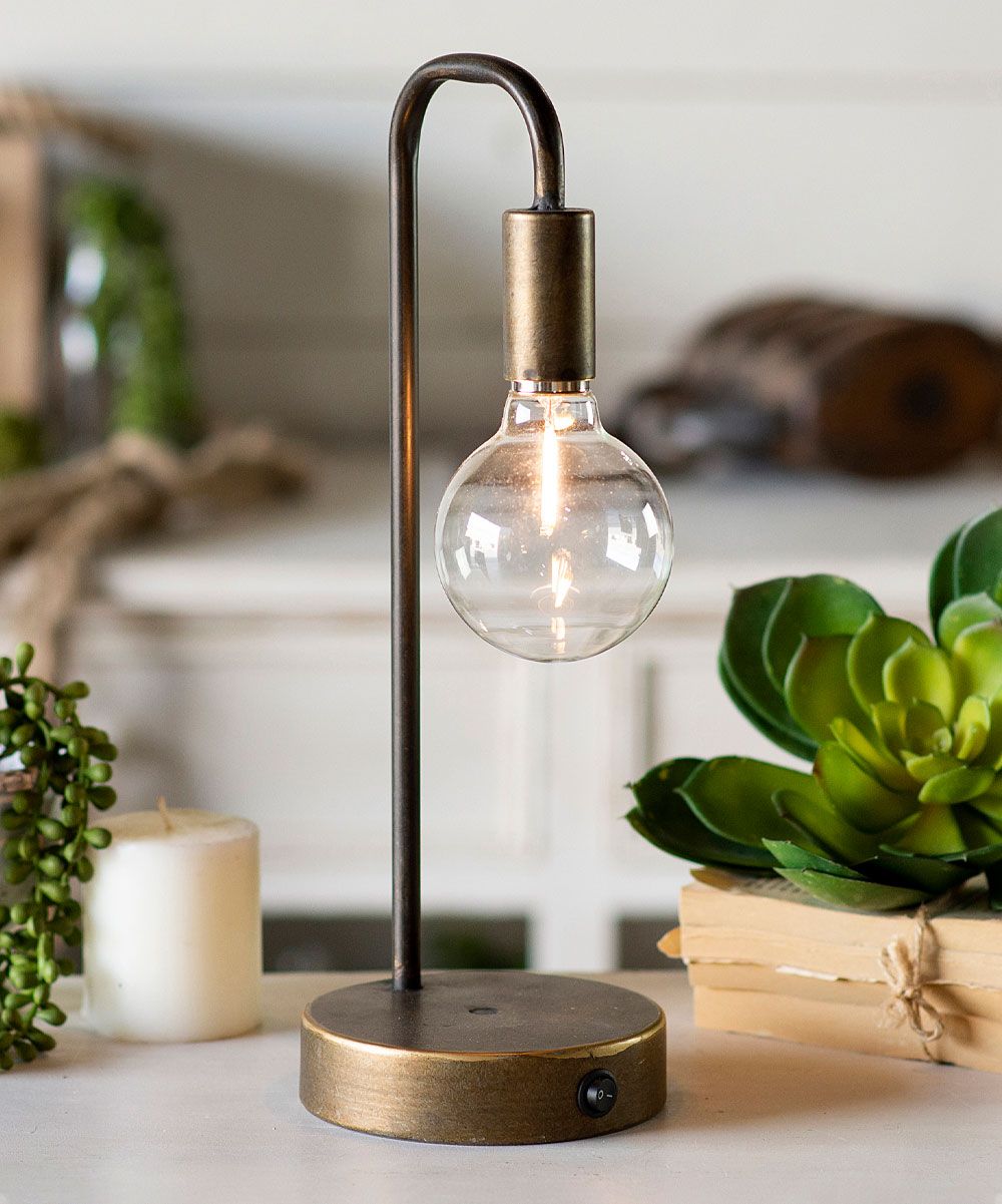 American Mercantile Lanterns BLACK - Brass Edison Bulb Switch Lamp | Zulily