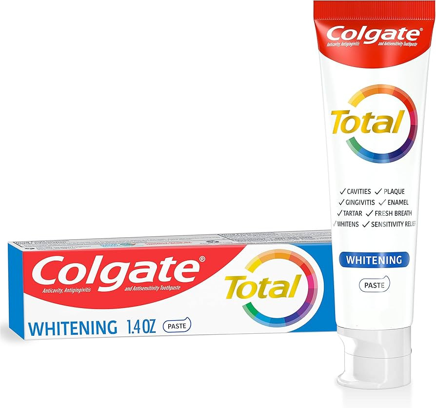 Colgate Total Whitening Travel Toothpaste, Mint Toothpaste for Travel, Carry-On Size Toothpaste, ... | Amazon (US)