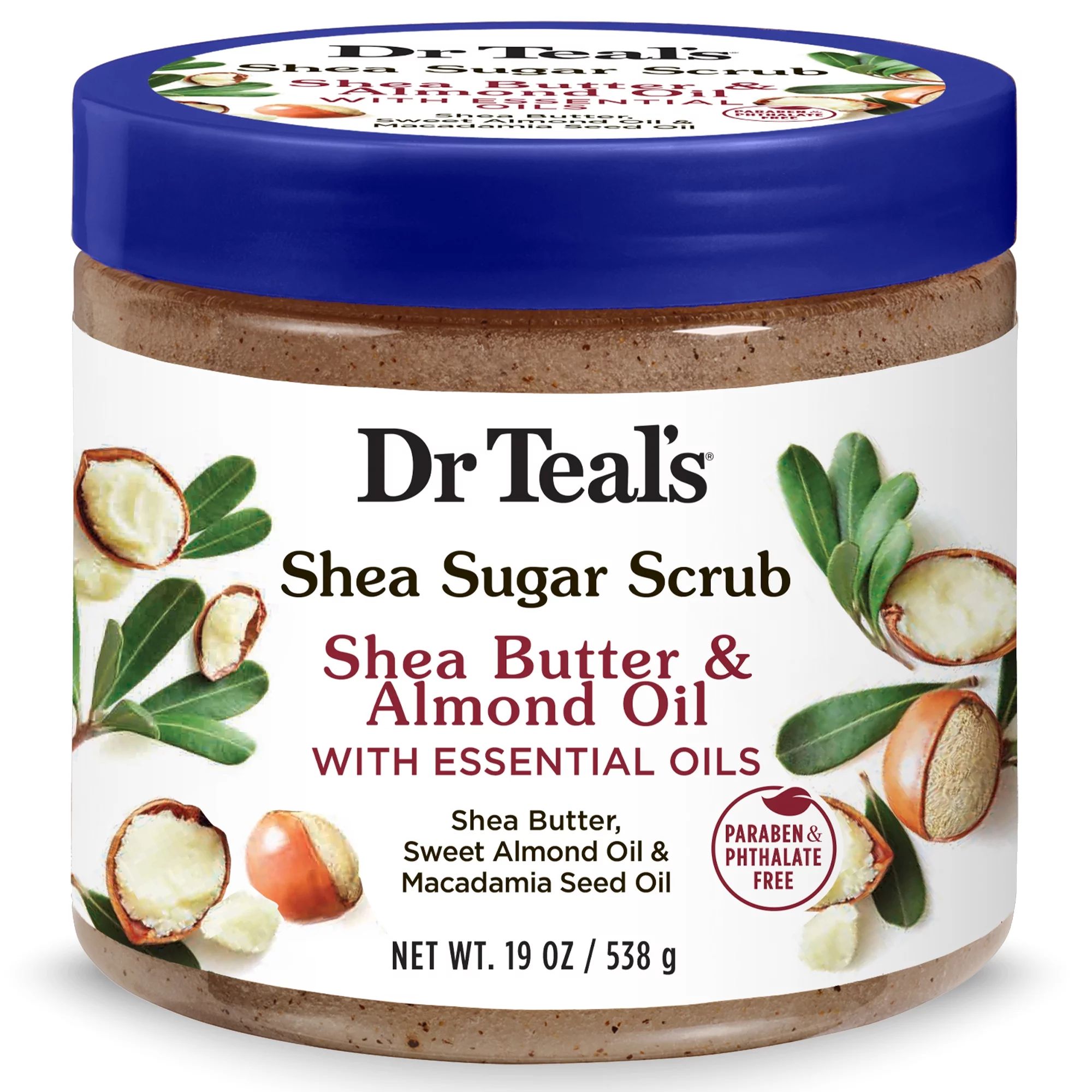 Dr Teal's Shea Sugar Body Scrub, Shea Butter with Almond Oil & Essential Oils, 19 oz | Walmart (US)
