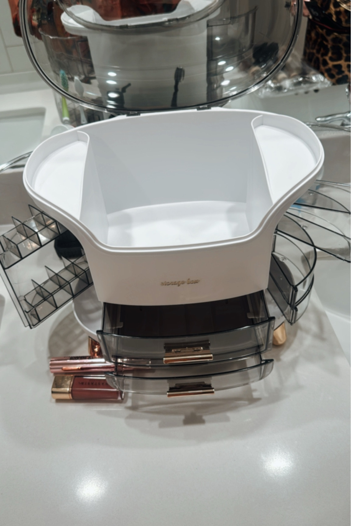 "✨ Organize your glam! 💄 This makeup organizer has all the space you need to keep your beauty essentials at your fingertips, all without breaking the bank! 💖 #BeautyOnABudget #OrganizedElegance"

#LTKParties #LTKOver40 #LTKU