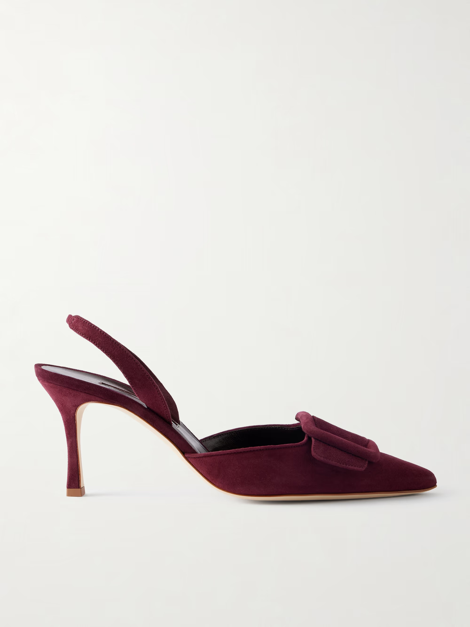 Maysli 70 buckled suede slingback pumps | NET-A-PORTER (US)