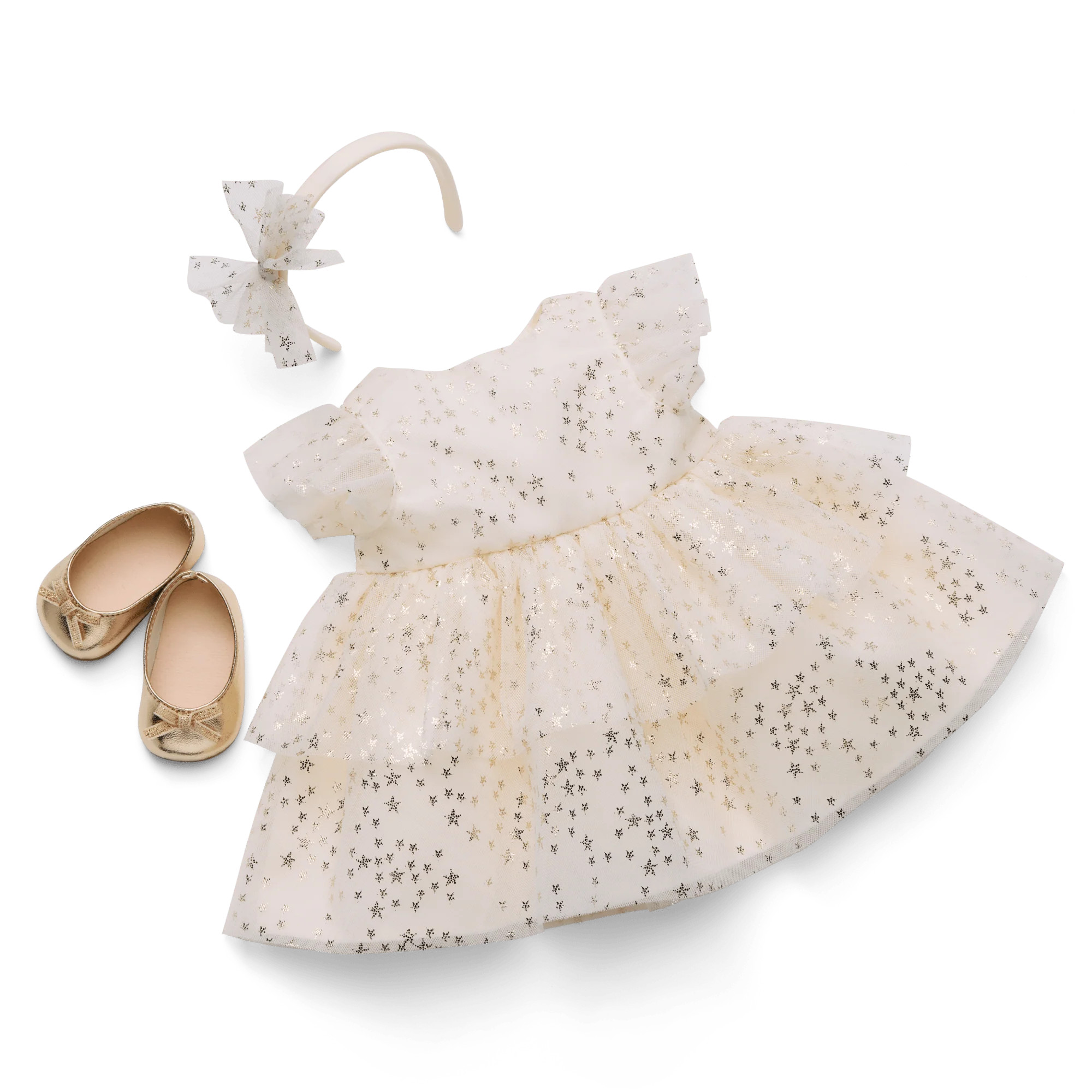American Girl® x Janie and Jack Sparkly Cream Celebration Dress for Bitty Baby® Dolls | American Girl