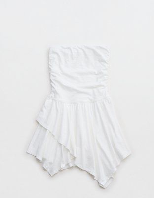 Aerie Strapless Handkerchief Mini Dress | Aerie