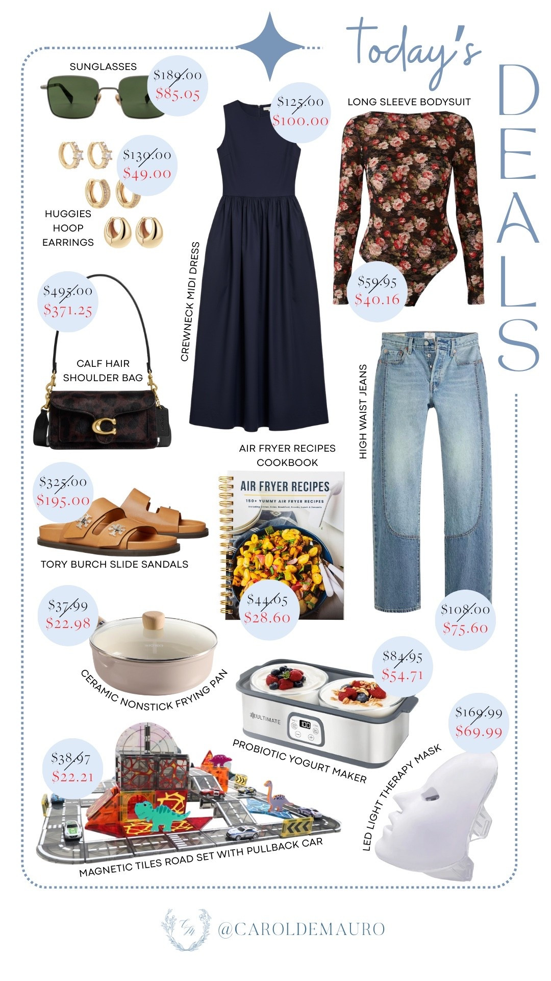 Ready to upgrade your style and your home without breaking the bank? We’ve rounded up the best steals of the day – from a navy crewneck midi dress, Coach calf hair shoulder bag, high waist jeans, Tory Burch slide sandals, ceramic frying pan, to a LED mask your skincare routine has been missing. Grab them while they're discounted!

fashion inspo, seasonal outfits, beauty faves, dainty accessories, kitchen appliances, cookware, kids toys, on sale now

#LTKSeasonal #LTKHome #LTKSaleAlert