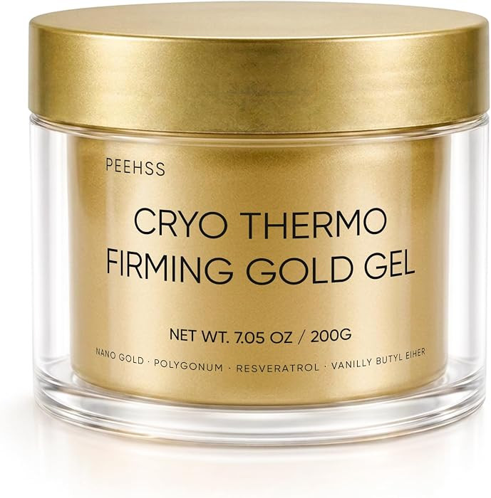 Cooling and Warming Firming Gold Gel - Skin Tightening Cellulite Cream for Body, Nano Gold & Hyal... | Amazon (US)