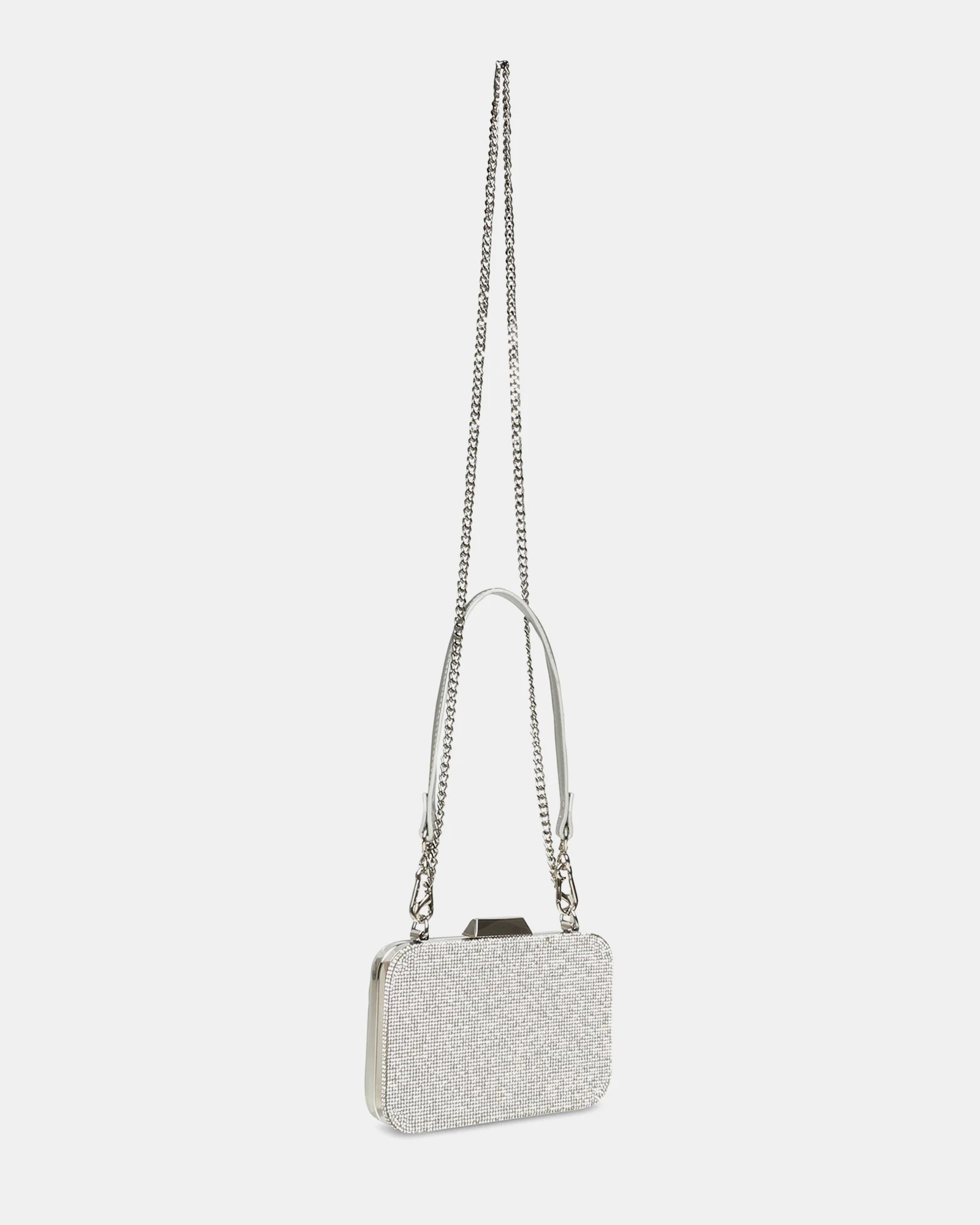 BAESHA Silver Shoulder Strap Rhinestone Bag | Women's Designer Handbags | Steve Madden (Canada)