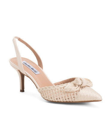 Allyson Slingback Woven Bow Heels | TJ Maxx