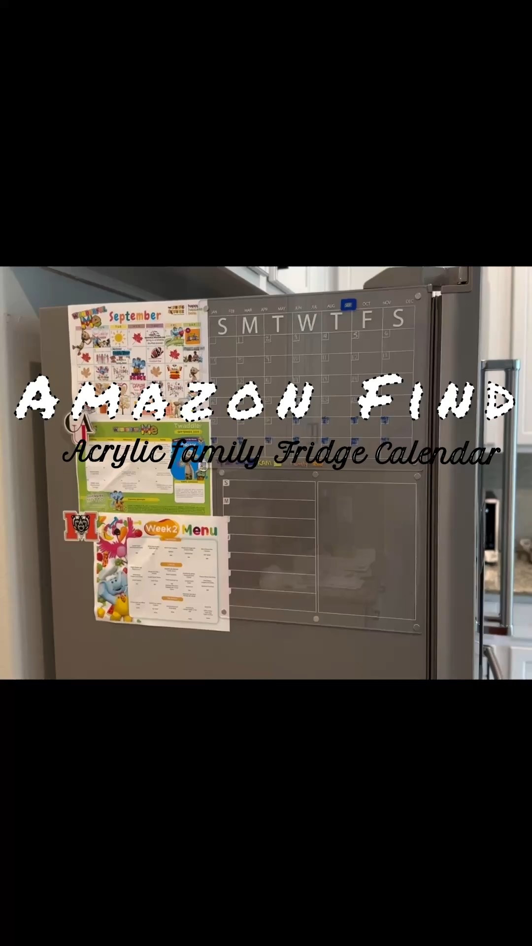 🗓️ Busy schedule? No problem! This magnetic dry erase calendar with a weekly memo & planner board for our fridge keeps my family on track and our schedules, meals, and grocery lists all in one spot 🙌🏽. It’s so convenient to update and it looks so
sleek in our kitchen 💕. Did I mention it also comes with markers😉? Meal planning

#HomeVibes #FamilyOrganization #StayOnTrack #FallDecor #KitchenMustHave #ModernHome