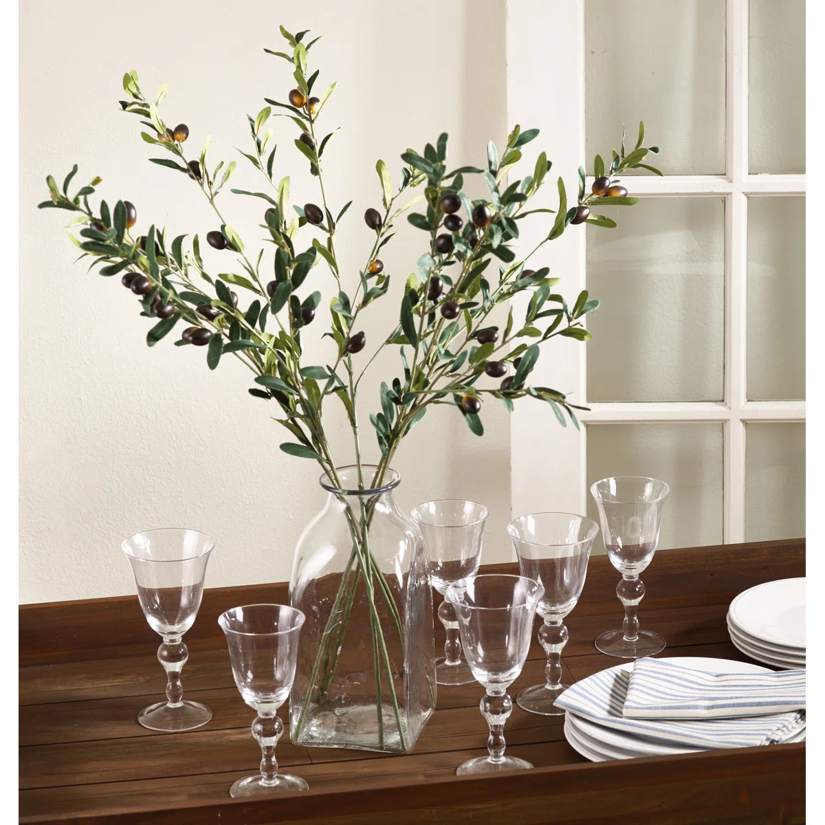 Leclair 32.5" H Artificial Olive Branches (Set of 4) | Wayfair North America