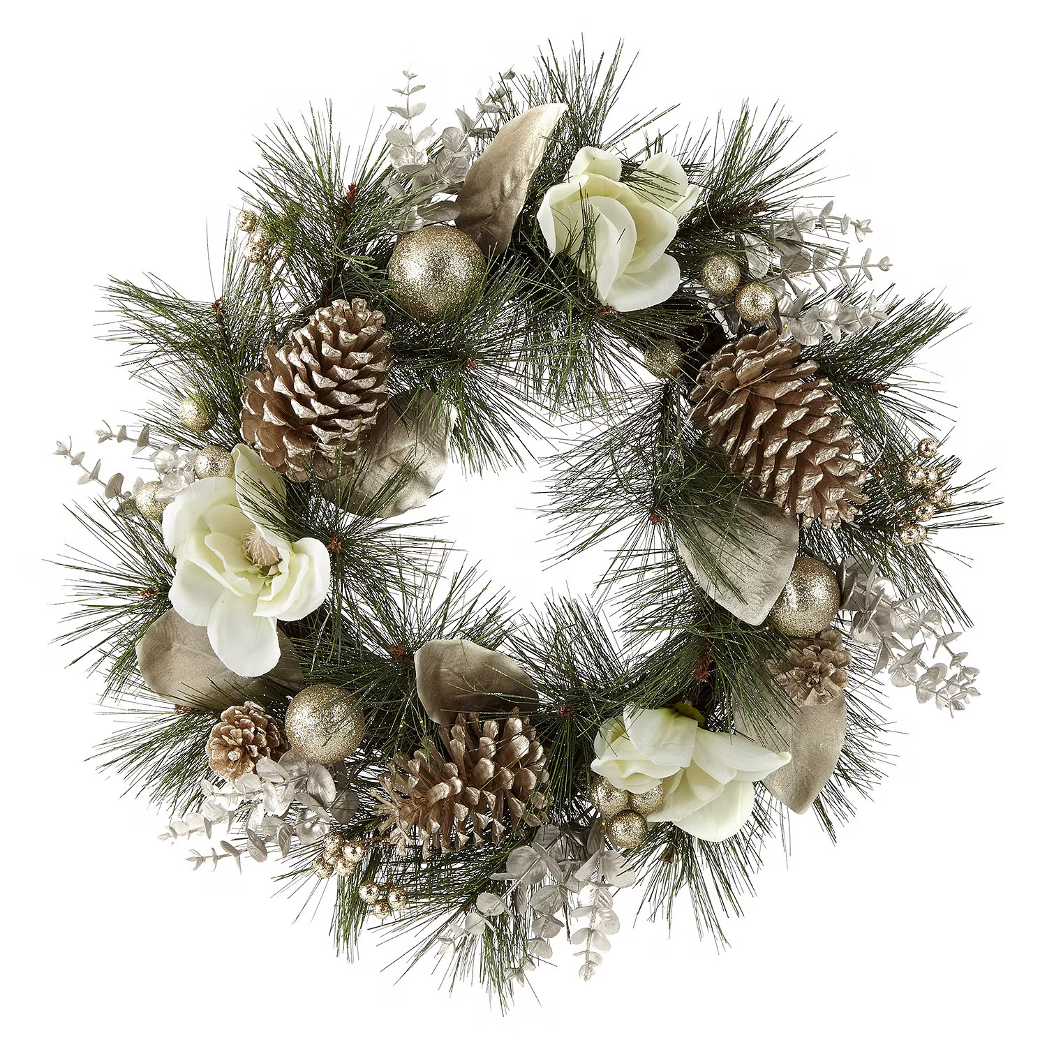 North Pole Trading Co. 22" Led Magnolia Indoor Pre-Lit Christmas Wreath | JCPenney
