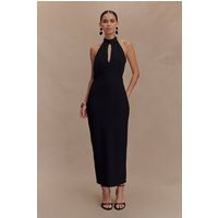 Mierah Halter Midi Dress - Black I MESHKI I Size S | MESHKI US