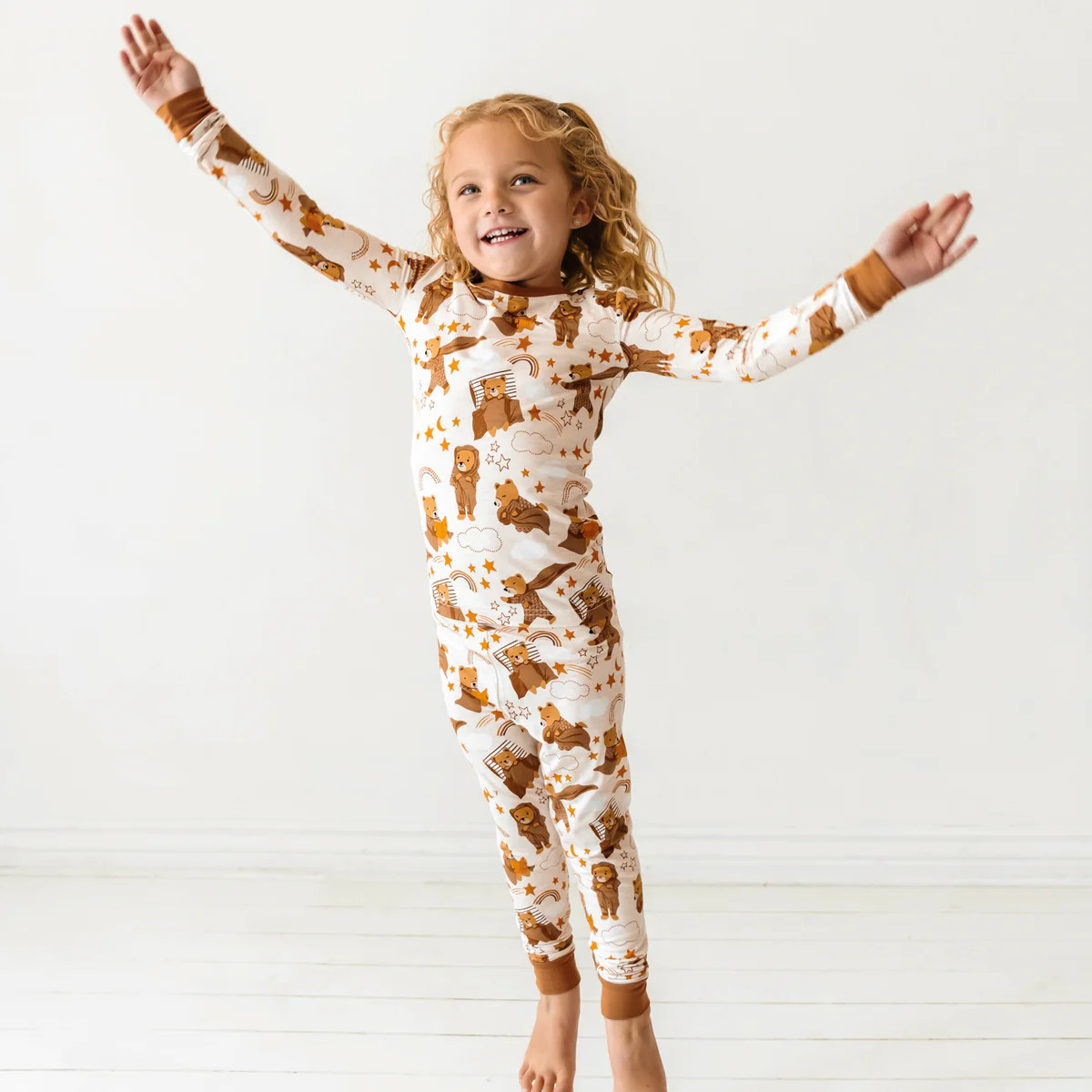 Beary Sleepy Two-Piece Bamboo Viscose Pajama Set | Little Sleepies