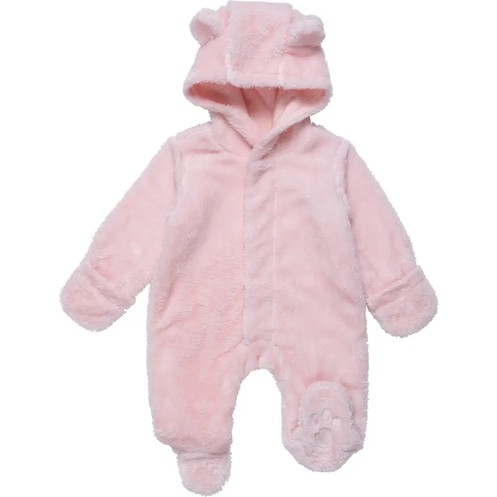 Magnetic Me Cloud Minky Fleece Hooded Footie in Pink at Nordstrom, Size 0-3M | Nordstrom