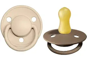 BIBS Pacifiers – De Lux | BPA-Free Natural Rubber Baby Pacifier | Made in Denmark | Set of 2 So... | Amazon (US)