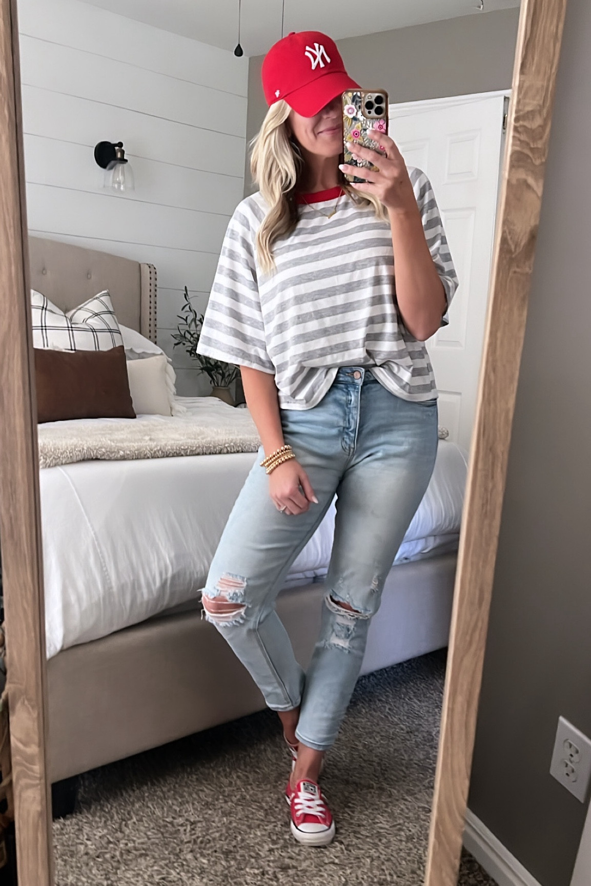 Summer mom uniform
Amazon tee
Red hat
Red shoes
What to wear with jeans in summerr

#LTKOver40 #LTKFindsUnder50 #LTKParties